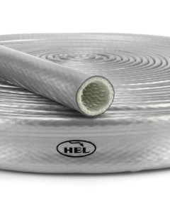 HEL Silver 15mm Internal Diameter Extreme Heat Sleeve - Fire Resistant to 1200°C