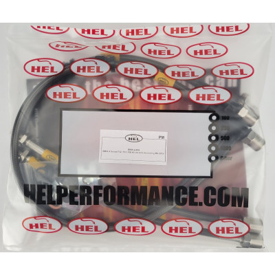 BMW 4 Series F32, F33, F36 All Models excluding M4 2013- Brake Lines HEL Stainless Steel Braided - CLEARANCE (CARBON HOSE WITH STAINLESS FITTINGS)