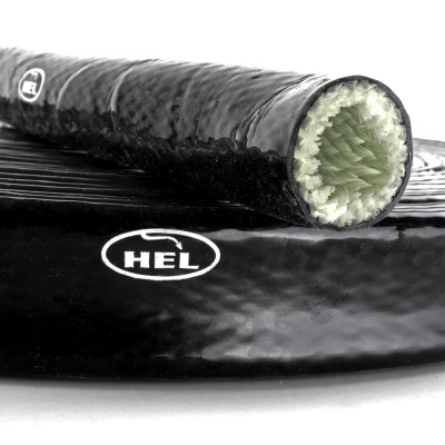 HEL Black 10mm Internal Diameter Extreme Heat Sleeve - Fire Resistant to 1200°C