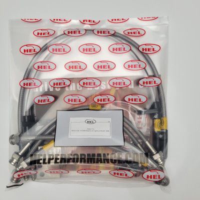 HEL Braided Brake Lines for Honda Jazz 1.4 (2008-) - CLEARANCE (CLEAR HOSE WITH STAINLESS FITTINGS)