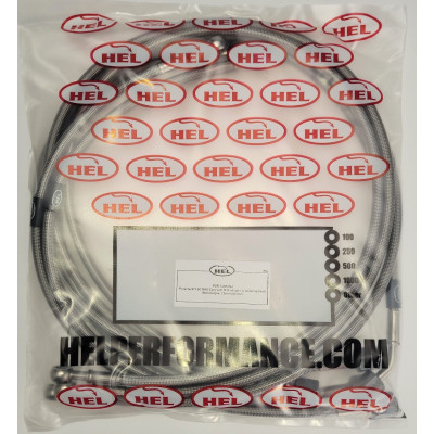 Porsche 911 SC Fuel Injector Lines HEL Stainless Steel Braided - CLEARANCE (CLEAR HOSE WITH STAINLESS FITTINGS)