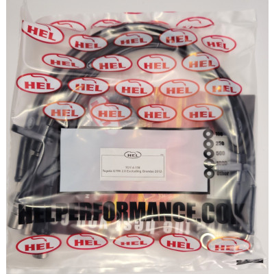Toyota GT86 2.0 2012- Brake Lines HEL Stainless Steel Braided - CLEARANCE (CARBON HOSE WITH STAINLESS BANJOS)