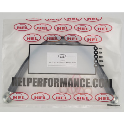 HEL Braided Vanos Oil Supply Line for BMW E36, E46, E39, E60, E61, E38, E65, E66, X3 E83, X5 E53, Z3 E36, Z4 E85 with M50, M52, M54, S52 Engines - CLEARANCE (BLACK HOSE WITH STAINLESS FITTINGS)